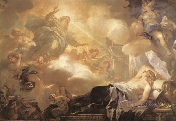 Luca Giordano Painting - Dream Of Solomon Baroque Luca Giordano